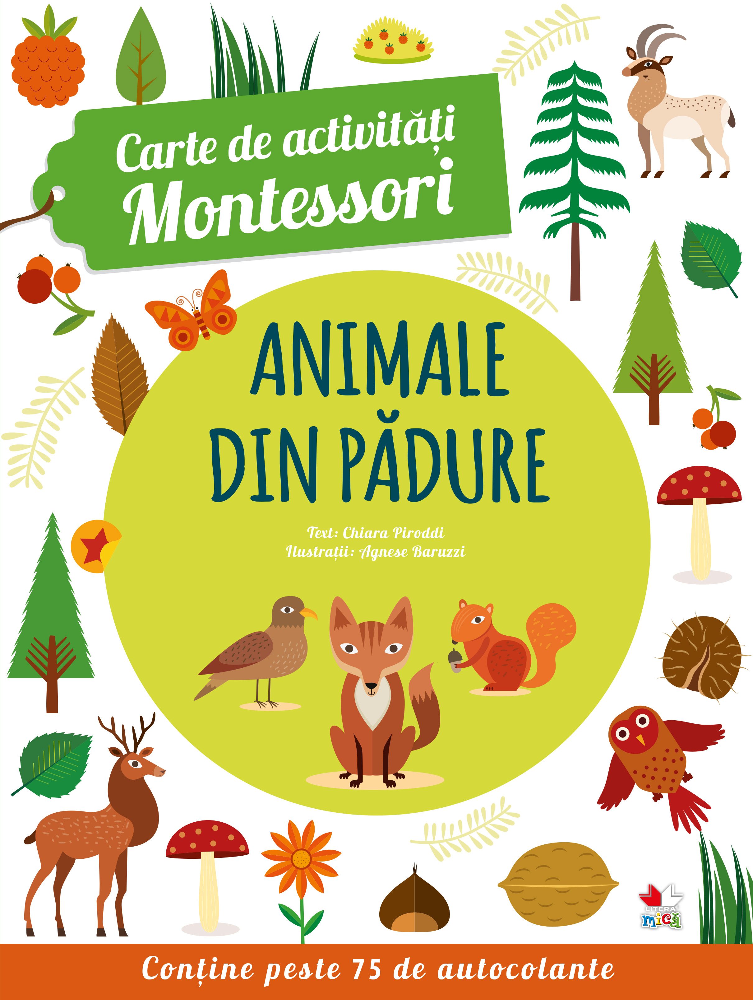 Carte de activitÄƒÈ›i Montessori. Animale din pÄƒdure