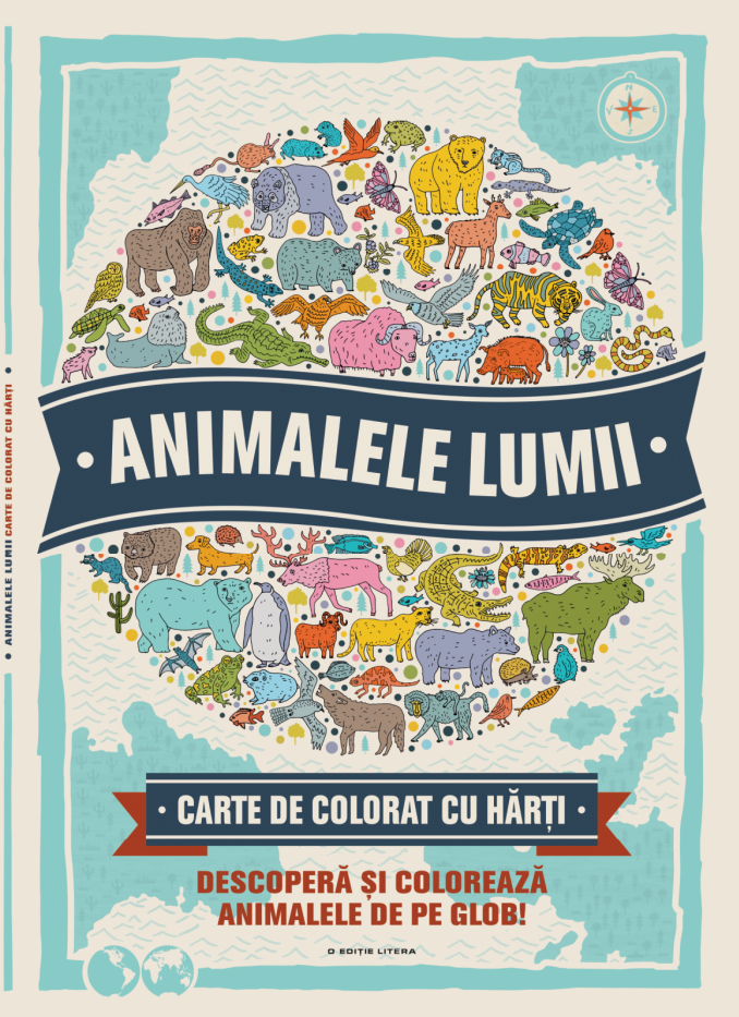 Litera - Animalele lumii. carte de colorat